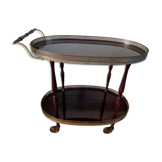 Desserte en formica ovale années 70