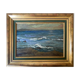 Painting Landscape Marine 1938 HST signed Grandmontagne + Orientalist frame