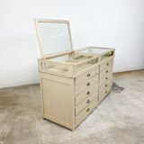 Vintage painted jewellery counter with top display