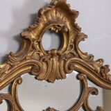 EARLY 20TH CENTURY BAROQUE-STYLE GOLDEN WOODEN WALL MIRROR