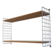Étagère murale style String en métal et bois - mid.XXeme