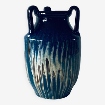 Ancienne poterie savoyarde, couleurs mélangées avec anses