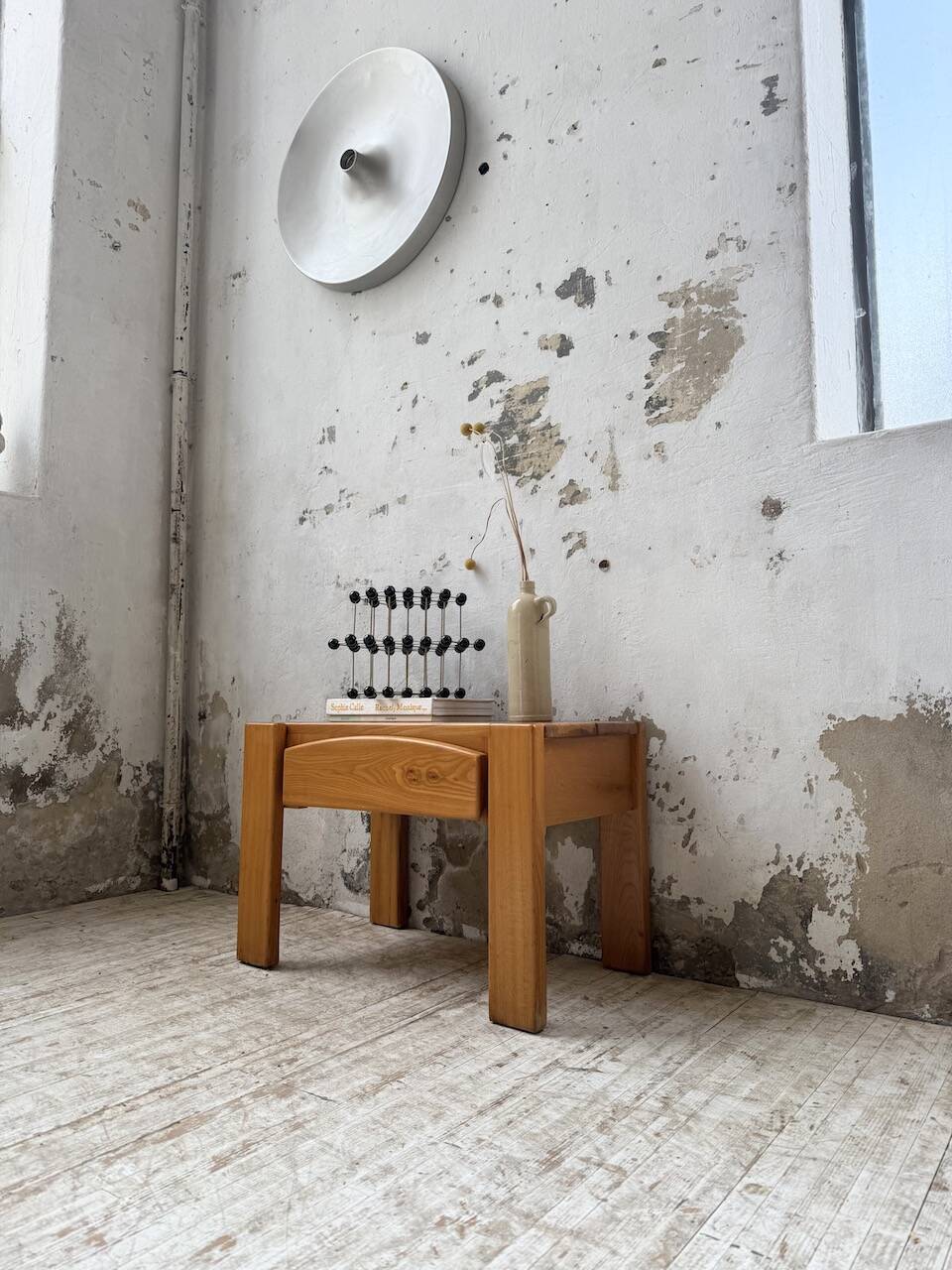 Solid elm bedside table Maison Regain