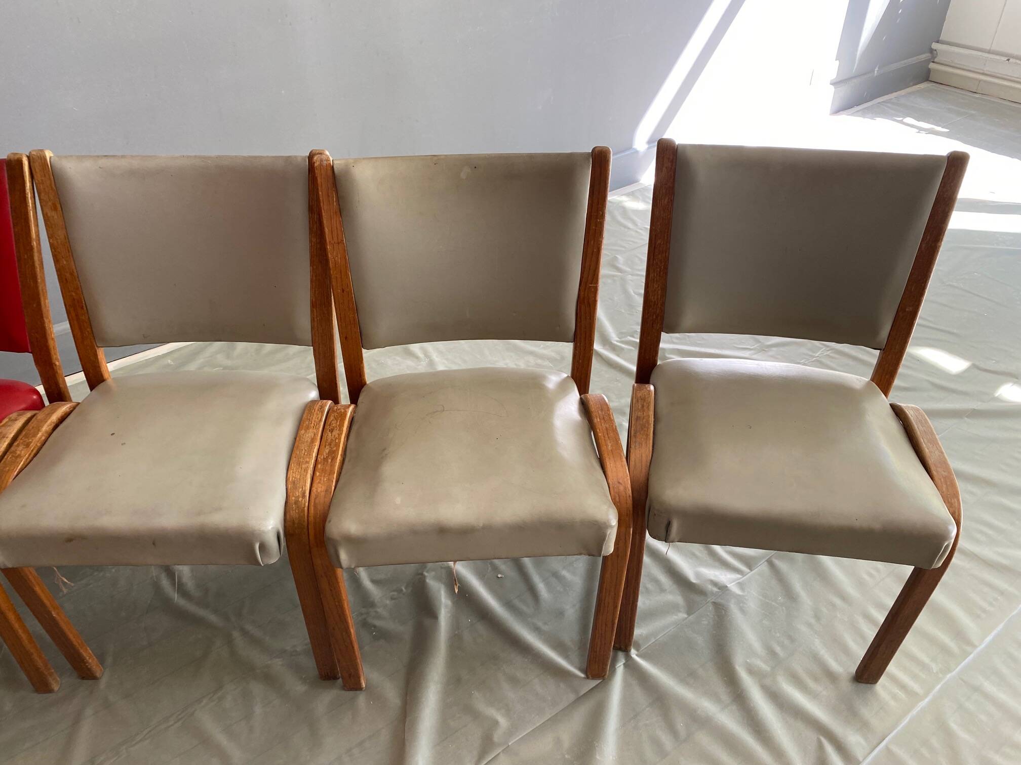 Lot de 6 chaises Bow Wood Hugues Steiner