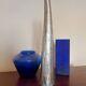 Vase soliflore aluminium chromé design italien années 70