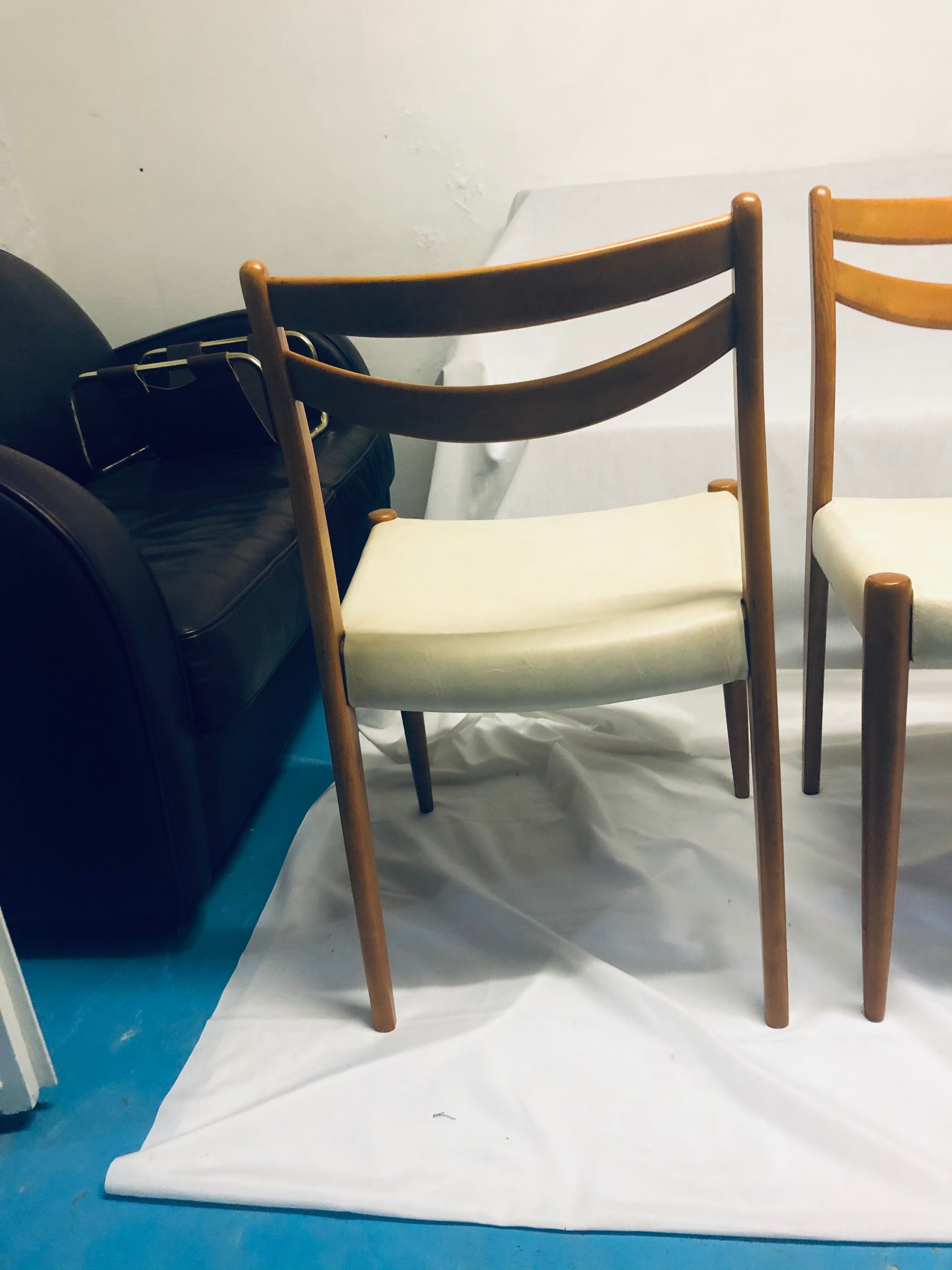Lot of 4 danish chairs 1950