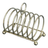 Toast holder in silver metal