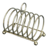 Toast holder in silver metal