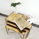 Pull out table  in brass