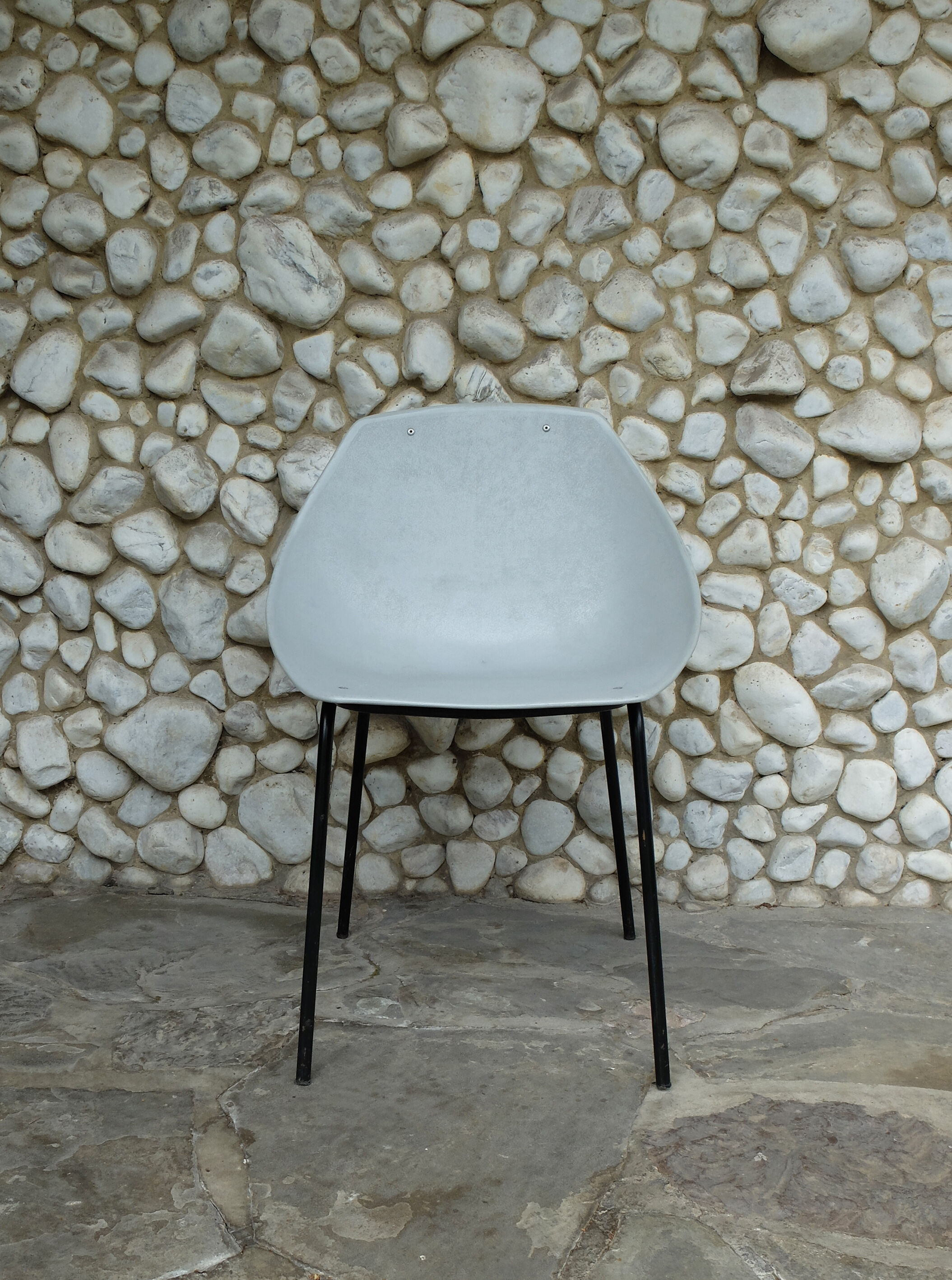 Pierre Guariche grey shell chair for Meurop 1950s-60s