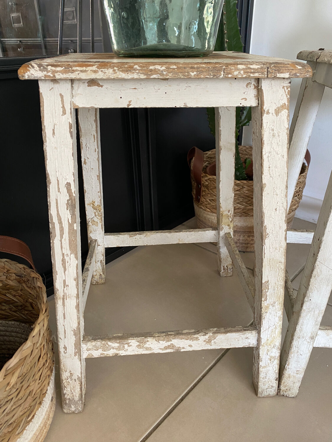 Old wooden painter's stools