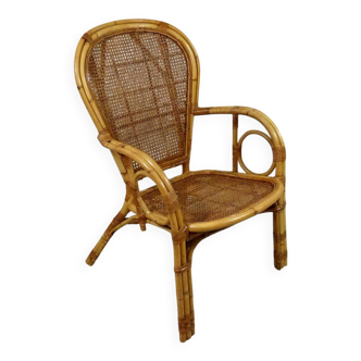 Italian rattan chair 1970's