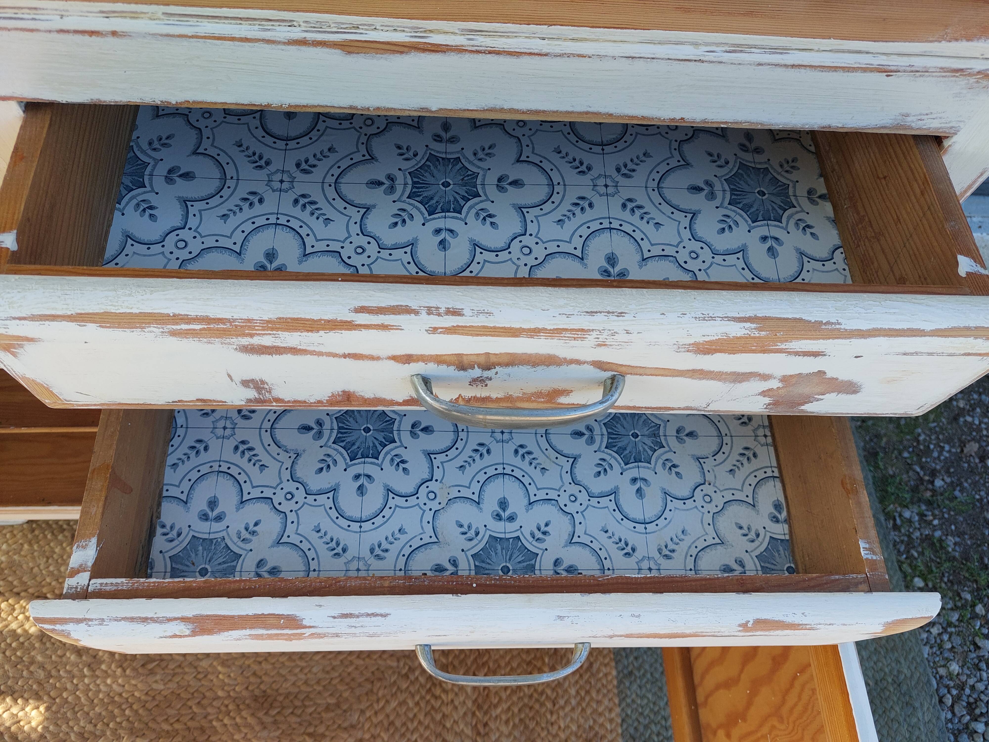 Mado chippy paint white sideboard