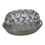 Complete flower pick in tin glass