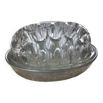 Complete flower pick in tin glass