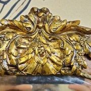 Mirror from the Napoleonic III era, second half of the 19th century in burl and bronze.
