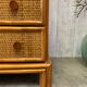 Commode en rotin vintage