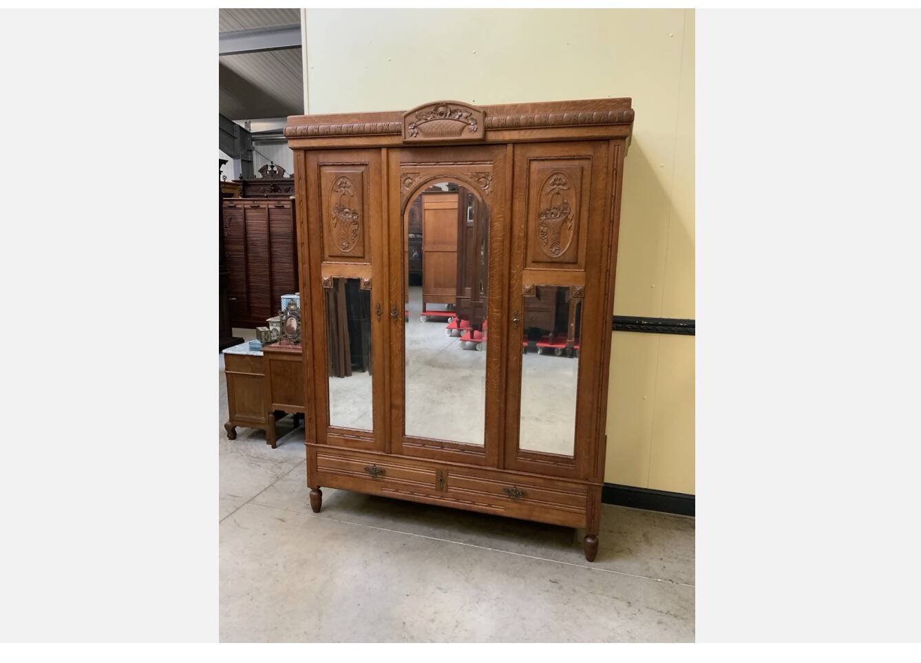 Antique Art Nouveau wardrobe