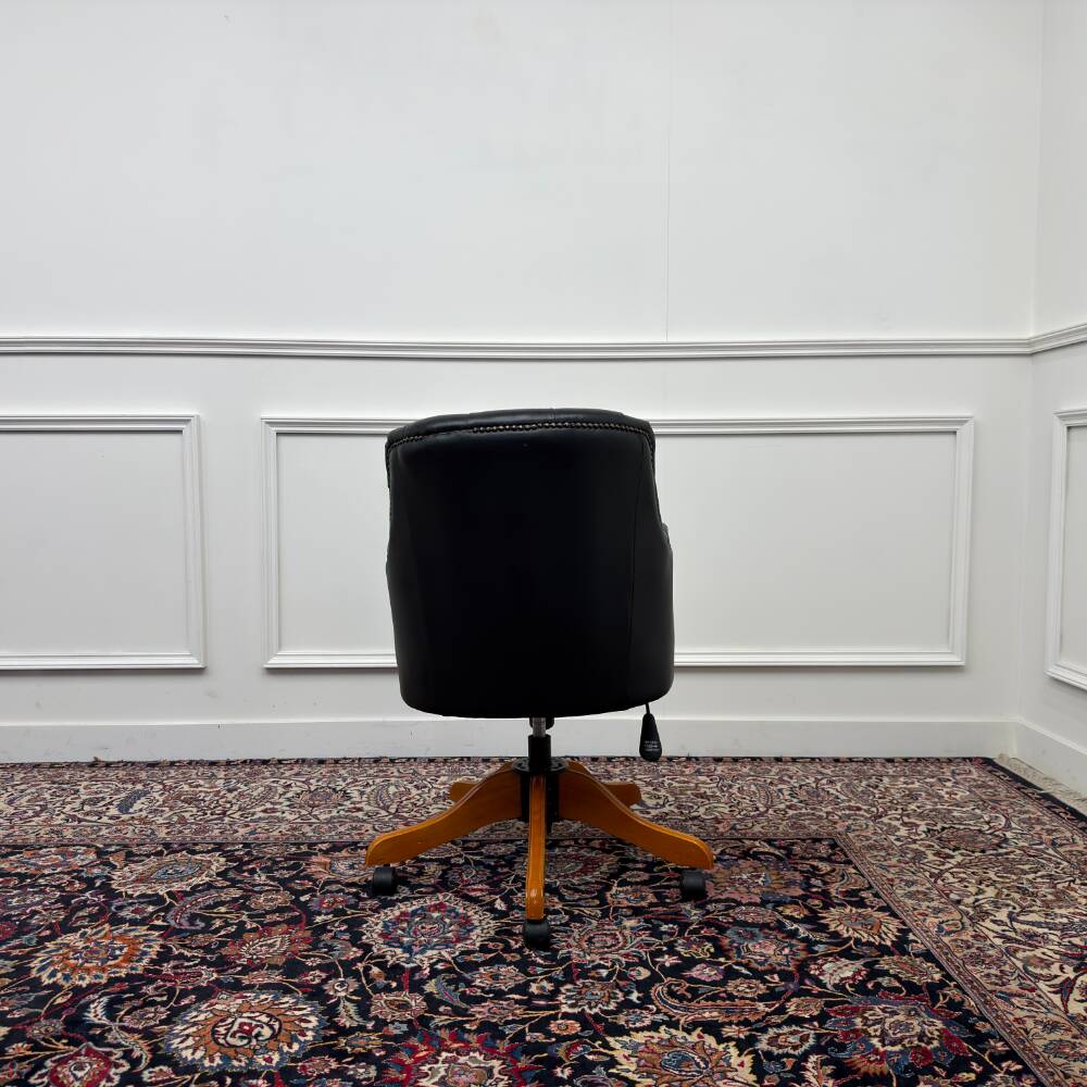 Chaise de bureau Chesterfield noire