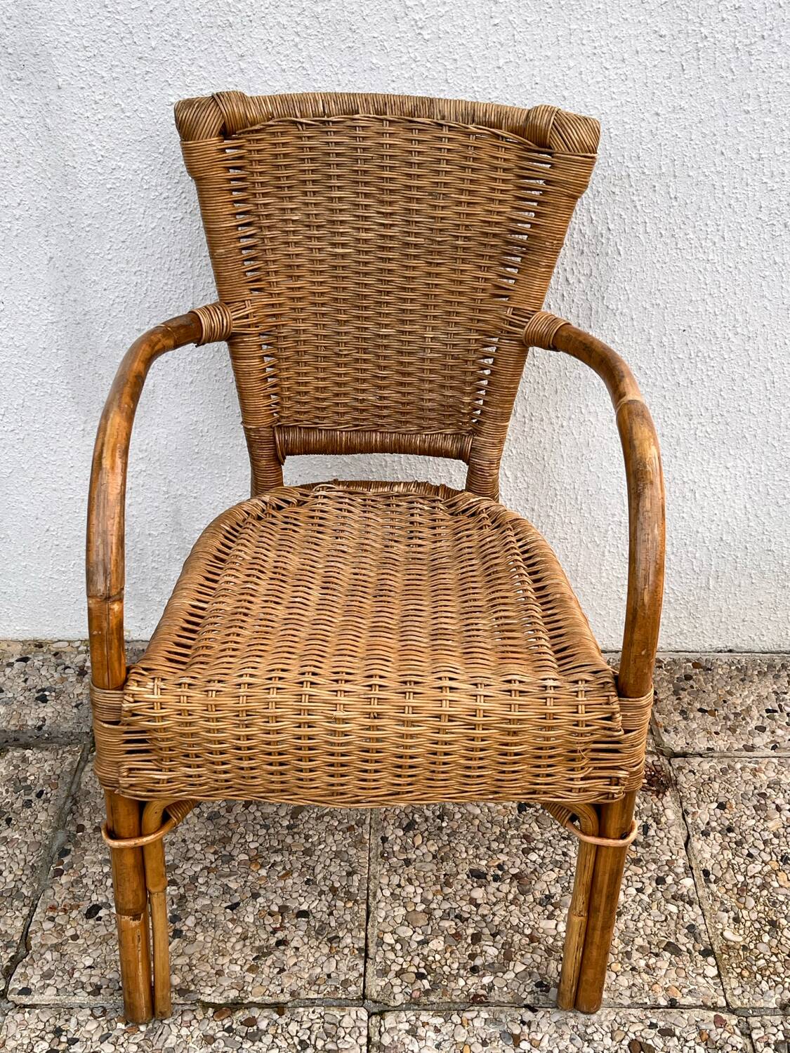 Set of 4 bamboo chairs