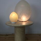 Domec egg lamps, Vianne speckled glass, 1970s