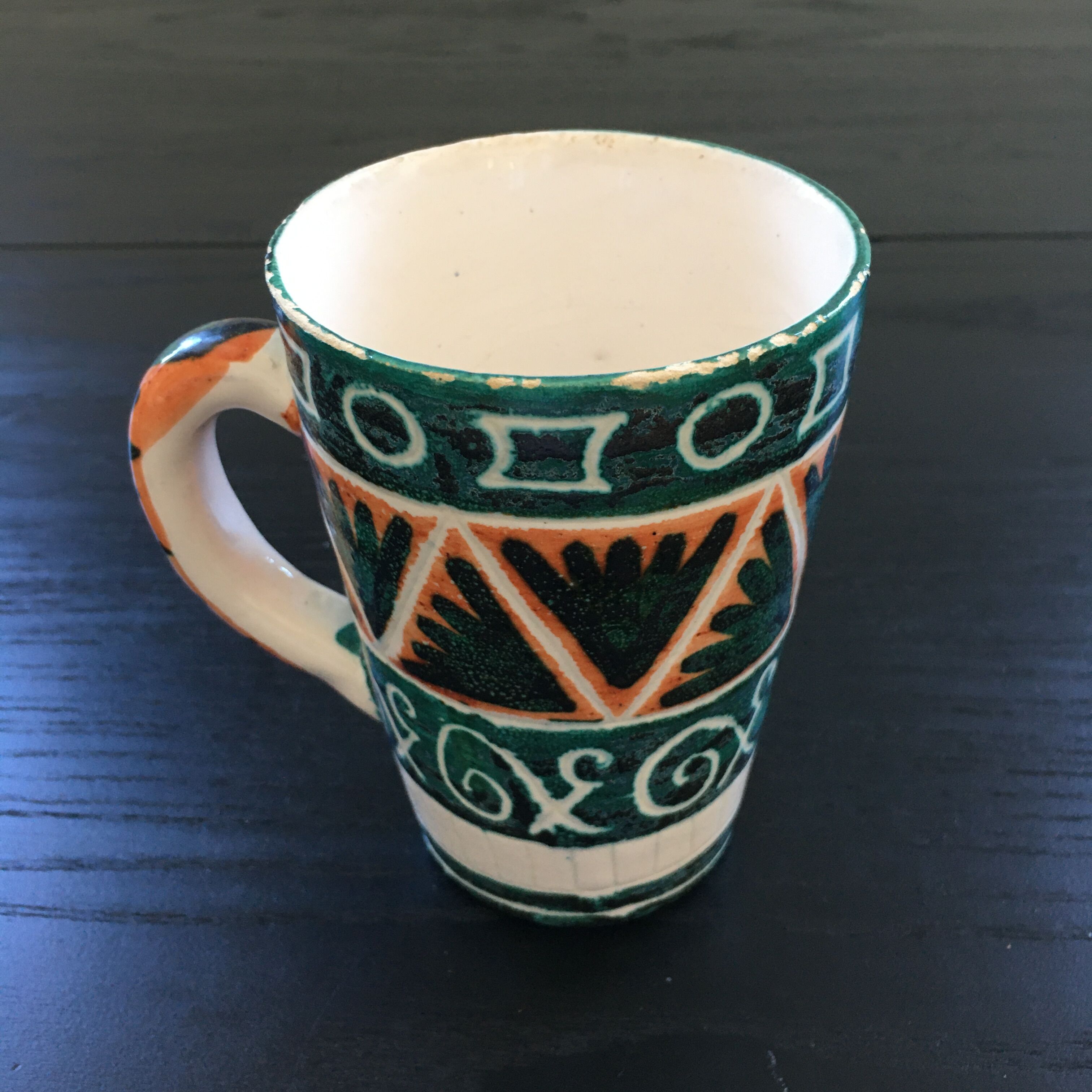 Unique piece signed mug décor