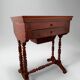 Louis-Philippe 19th century mahogany dressing table/work table with mirror and drawer