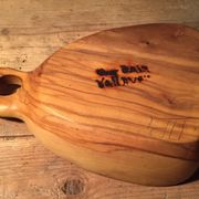 Empty wooden pocket signed Tony Bain Vallauris 50s