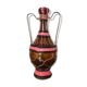 Bottle in pink scoubidou and gold metal 50s 60s
