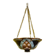 French art nouveau majolica hanging flower pot, early 20th century