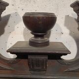 Pediment or top of furniture in natural wood XIX century
