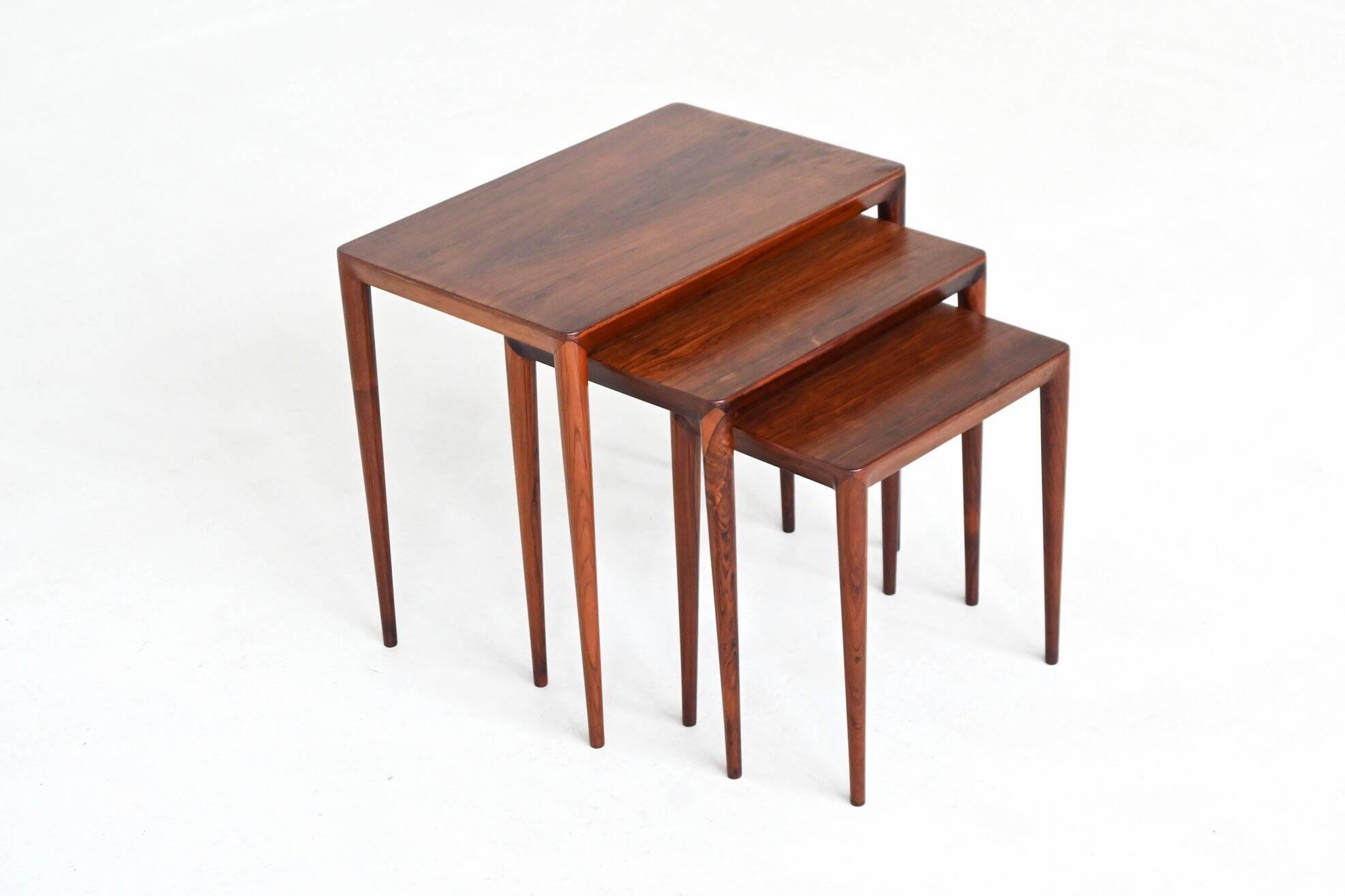 Severin Hansen nesting tables in rosewood Haslev Denmark 1960