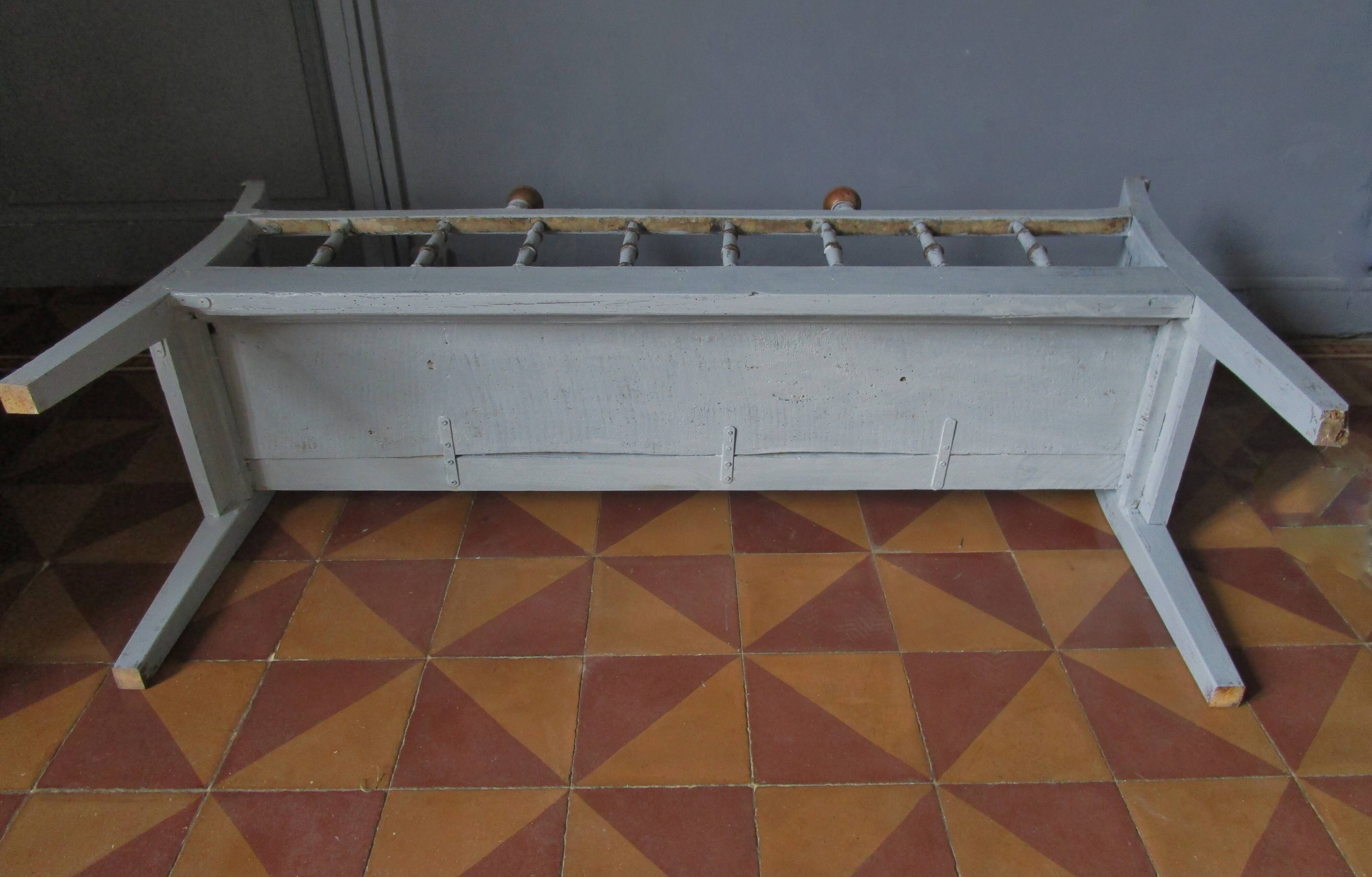 English oak bench 3 places XIX