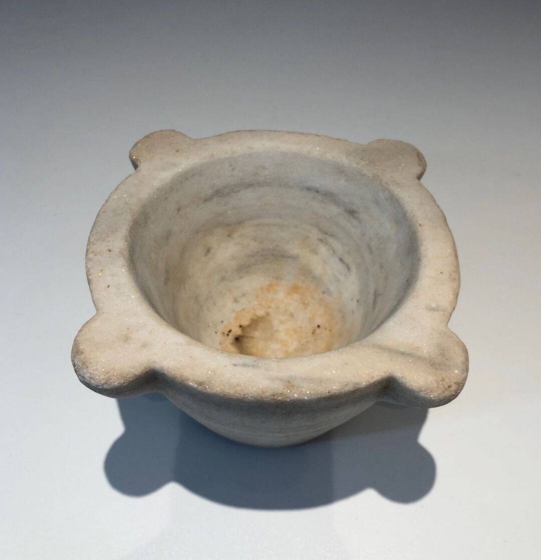 White Marble Mortar with Fluting, 18th Century