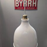 Ancienne suspension baladeuse art deco opaline blanche Ø20.5 cm