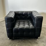 Wittmann Kubus Leather Armchair by Josef Hoffmann, 1980s