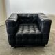 Wittmann Kubus Leather Armchair by Josef Hoffmann, 1980s