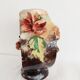 Vase with three birds in relief signed Delattre