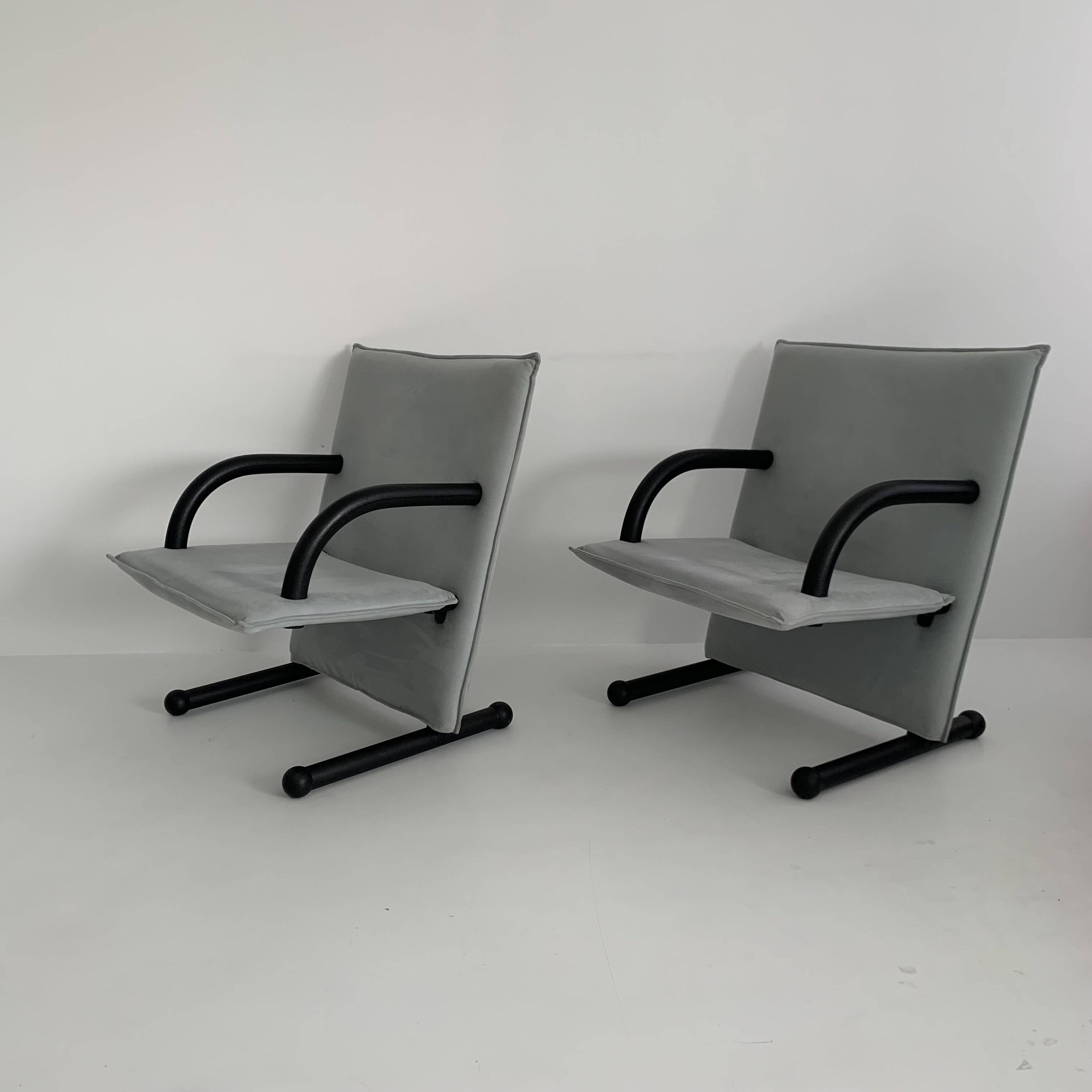 Set of 2 lounge chairs Burkhard Vogtherr for Arflex T-line, 1980’s