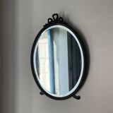 Antique mirror to place or hang – Louis XVI style, bronze, beveled glass