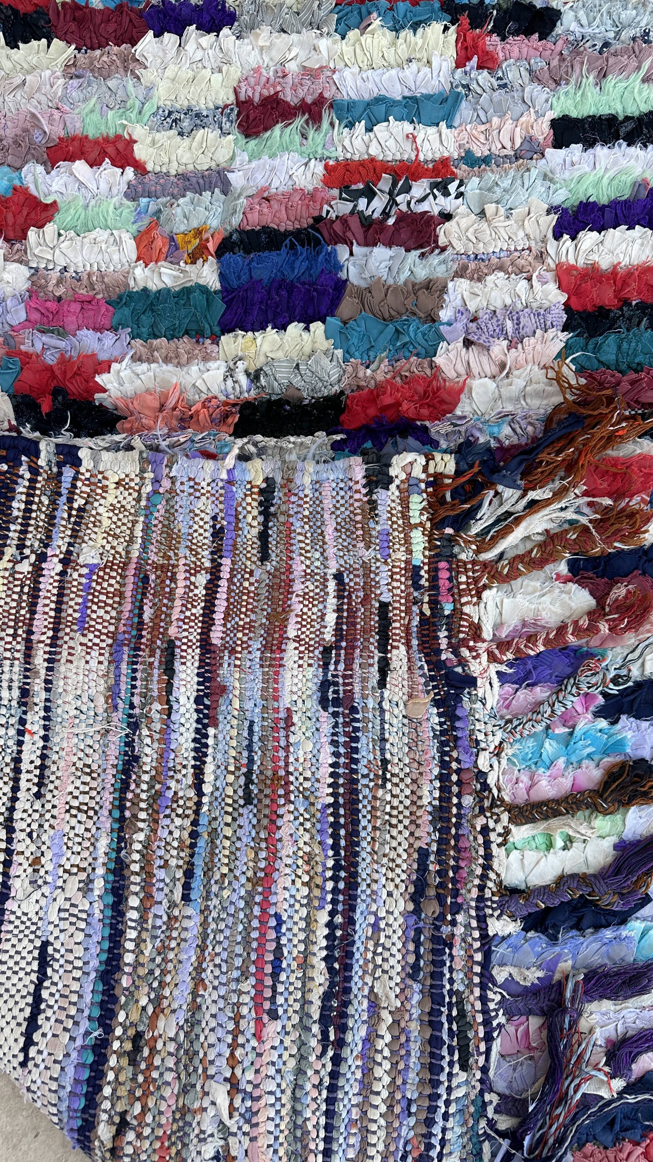 Colorful Boucherouite Moroccan rug - 95 x 211 cm