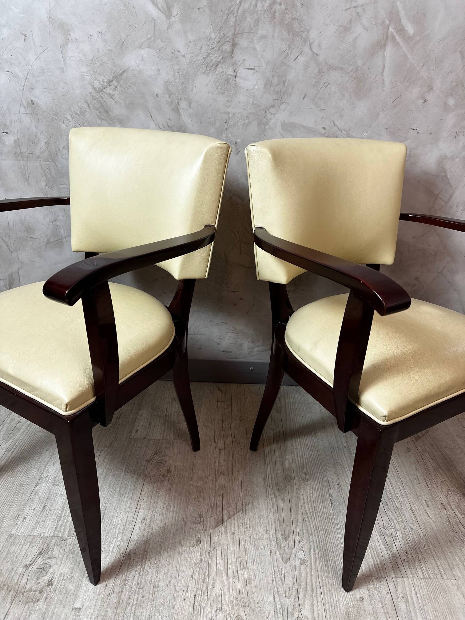Pair of bridge armchairs