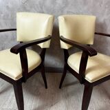 Pair of bridge armchairs