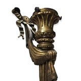 Paire d'appliques flambeaux ou torches bronze XIXème