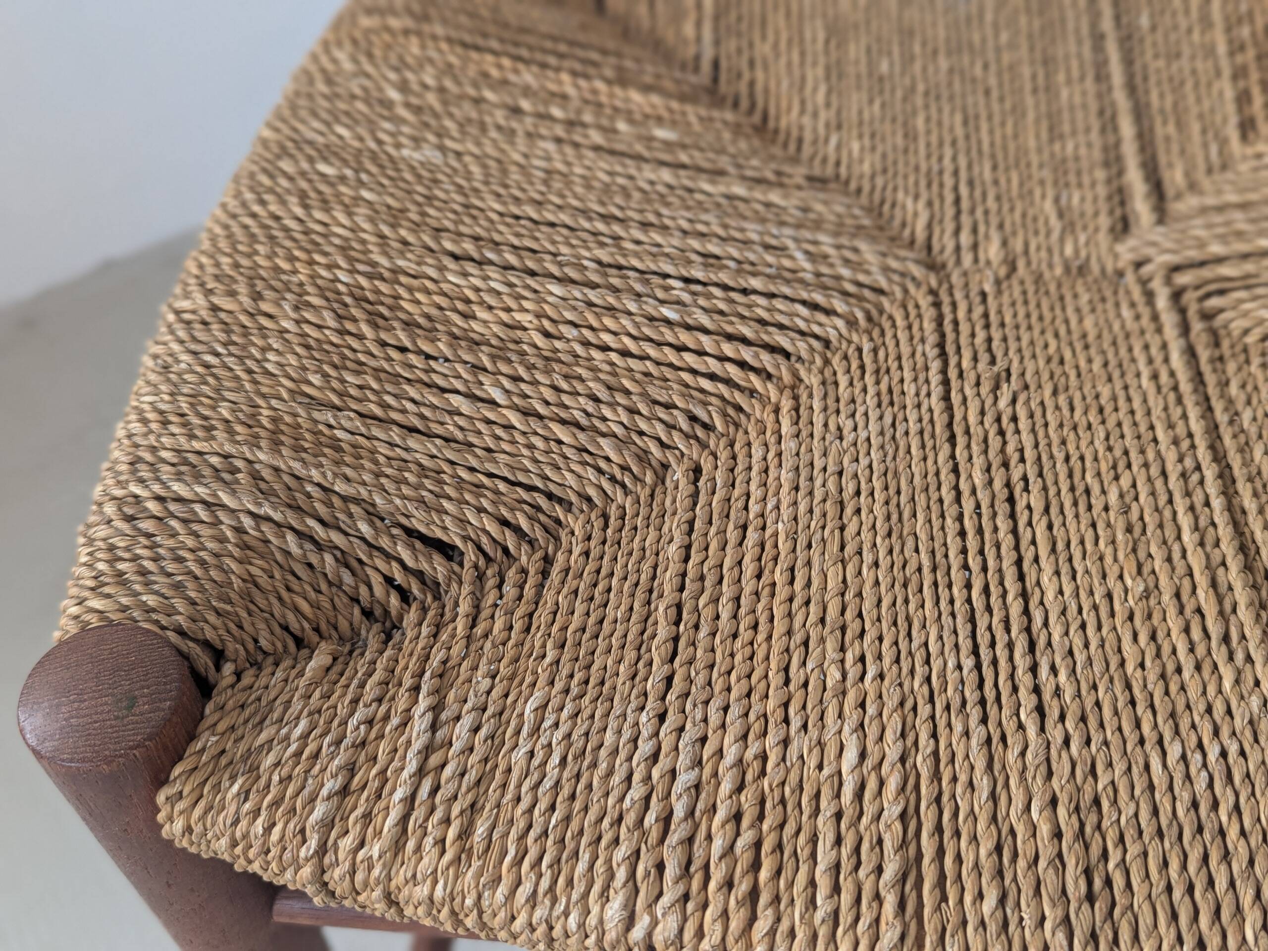 Teak and rope chair by Peter Hvidt and Orla Molgaard