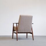 1960 Henryk Lis Mid Century Armchair in Beige Boucle