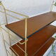 Etagère murale String laiton et bois