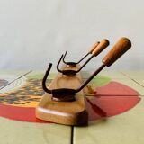 Vintage wall coat rack - 3 hooks