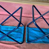 Pair of vintage canvas seats