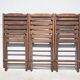 Set of 3 wooden folding chairs